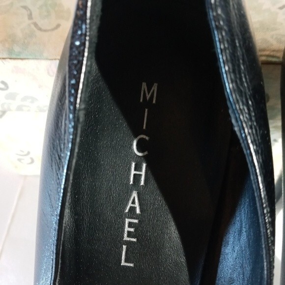Michael Aphrodite Blk Leather Stilletto Heel sz 8 - Picture 9 of 16